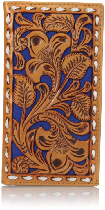Nocona Men's Blue Floral Pierced Rodeo Buck, Blue, One Size