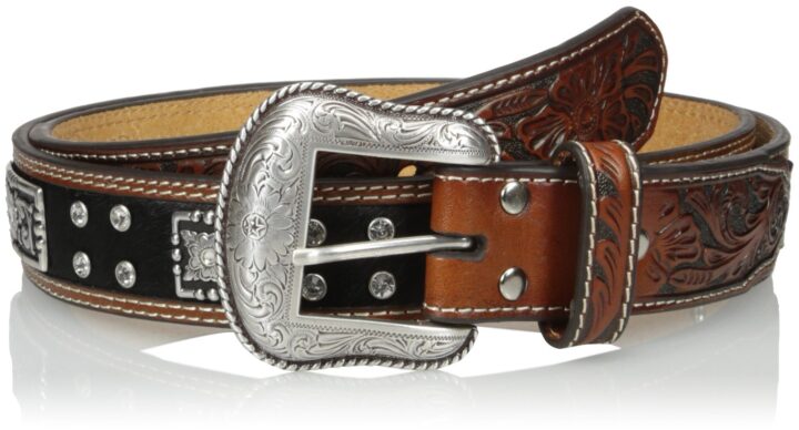 Nocona Men's Black Bar Bling, Black/Tan, 42
