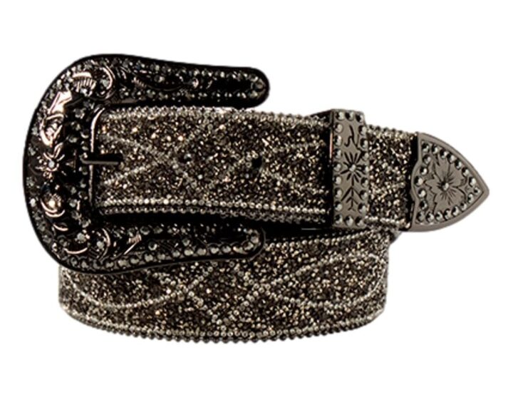 Angel Ranch Western Belt Womens Hematite Beads Black D140009401