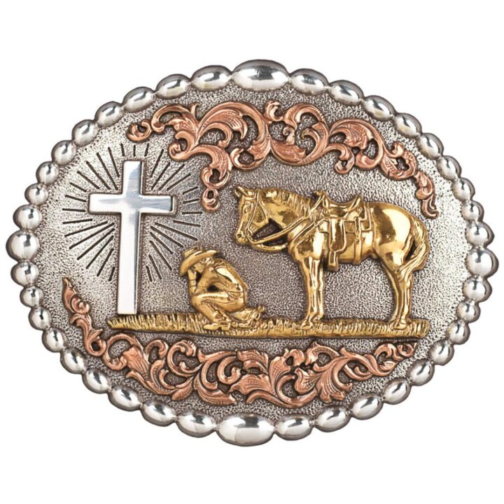 Nocona Men's Praying Cowboy Motif Buckle (3" x 4")