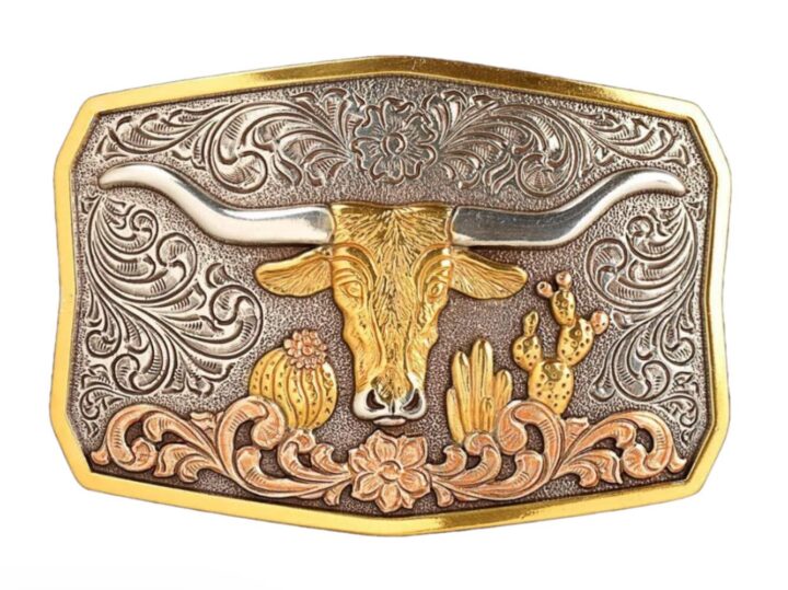 Nocona Longhorn Cactus Antique Gold - Acc Buckle