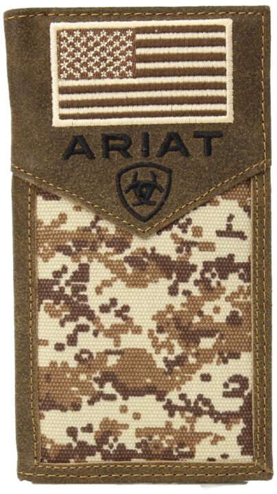 ARIAT Unisex-Adult's Patriot Digital Camo Rodeo Wallet, brown