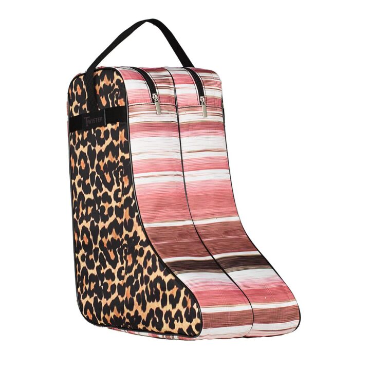 M&F Western Products Twister Boot Bag, Pink Serape Leopard Print