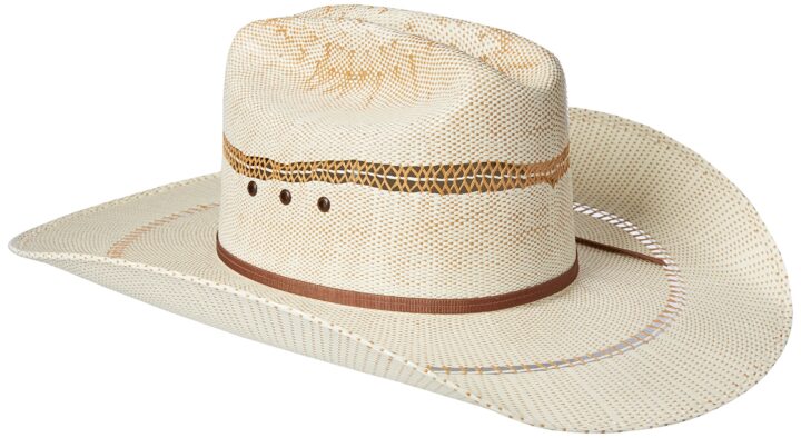 ARIAT Unisex Adult Two-Tone Bangora Open Brim Cowboy Hat, Natural/Tan, 7-1/8