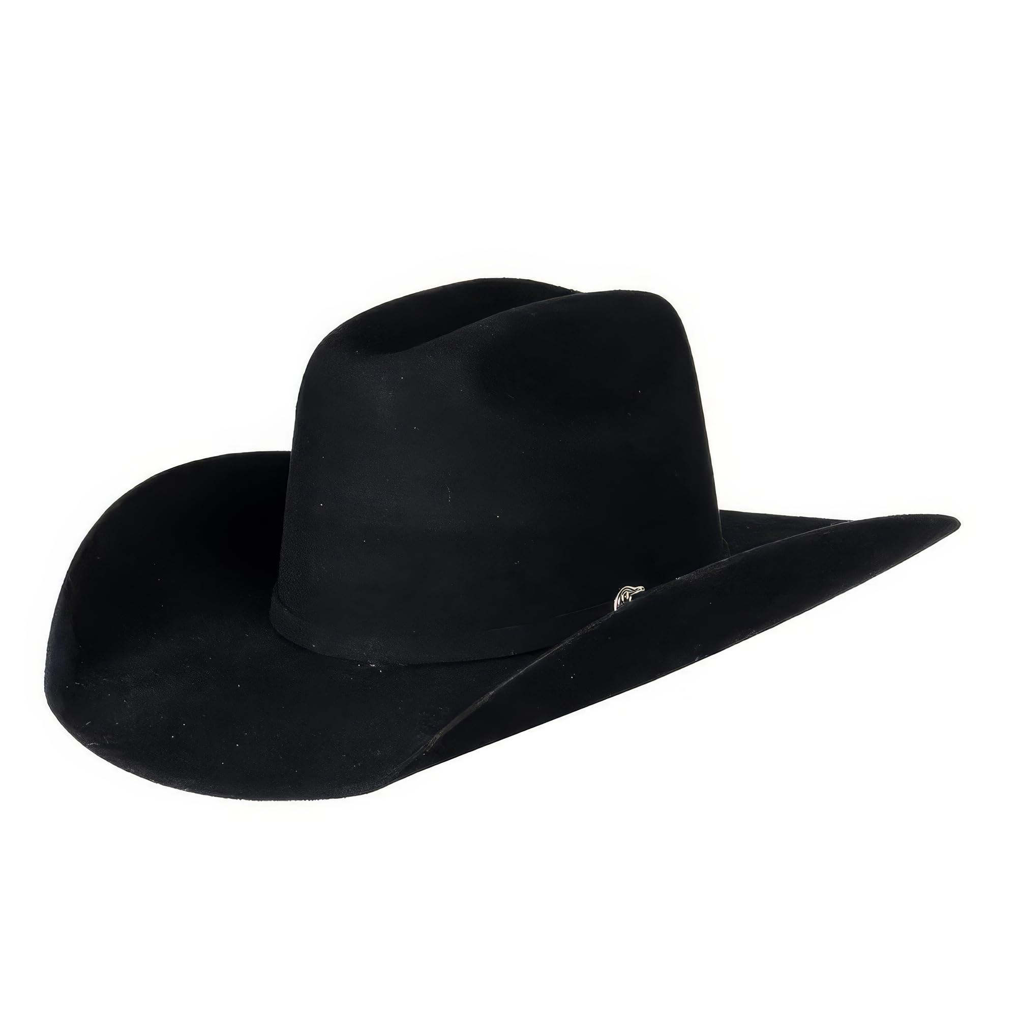 ARIAT Unisex Wool Cowboy Hat with 3-Piece Buckle Set Hatband, Black, 7-1/2