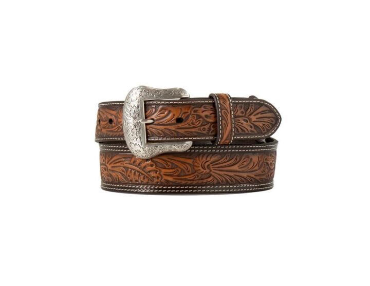 Nocona Belt Co. Western Belt Men's Embossed Scrolling 32 Brown N210008502