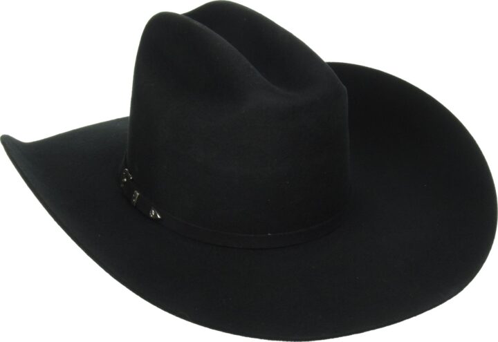 ARIAT Unisex Adult 3X Western Wool Felt Cowboy Hat, Black, 7-1/2