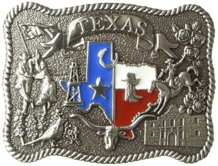 Nocona Men's Texas Scene Scalop Buckle, multi/color, One Size