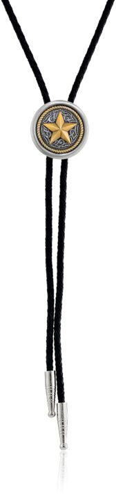 M&F Western Men's Round Star Bolo Silver One Size