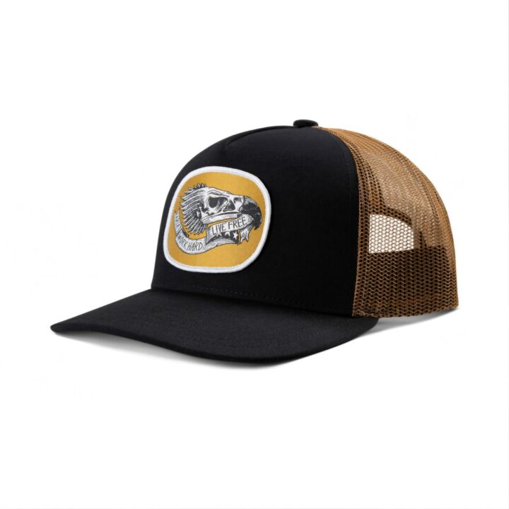 ARIAT Men's Eagle Skull Patch Snapback Trucker Cap, Black