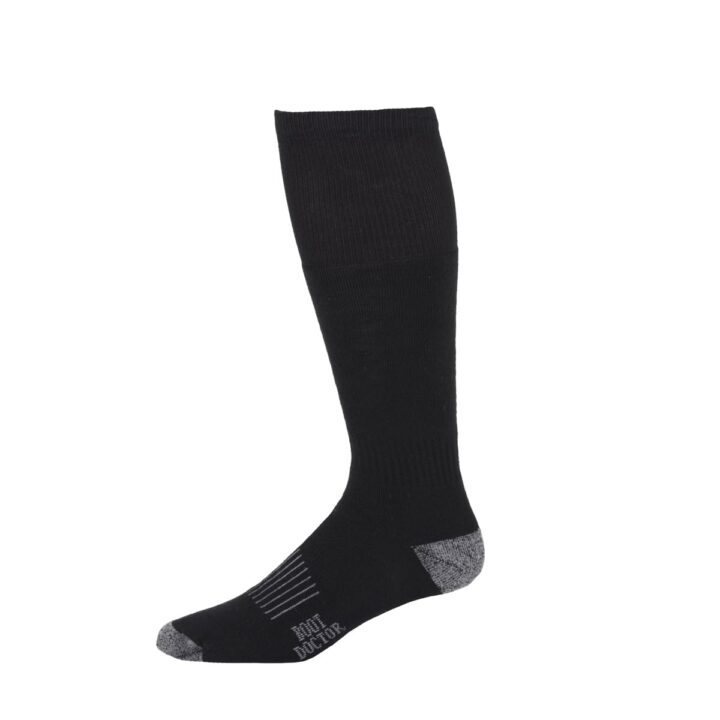 M&F Western Products Boot Doctor Men's Socks Cotton All Day Over The Calf Sock 2Pk, Black, Large