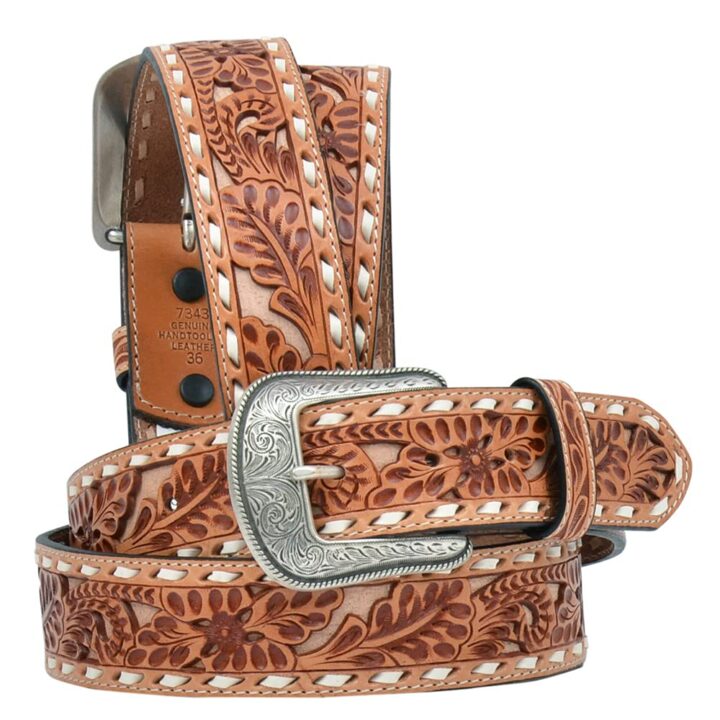3D 1 1/2" Natural Men's Western Fashion Belt