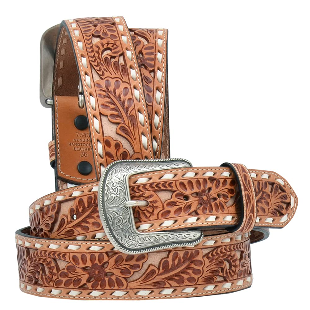 3D 1 1/2" Natural Men's Western Fashion Belt