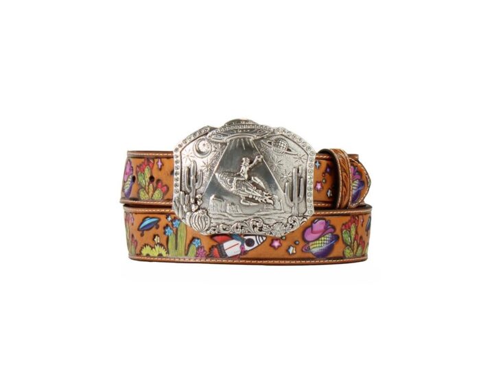 Angel Ranch Western Belt Women Cosmic Cowgirl L Multi-Color D140009397