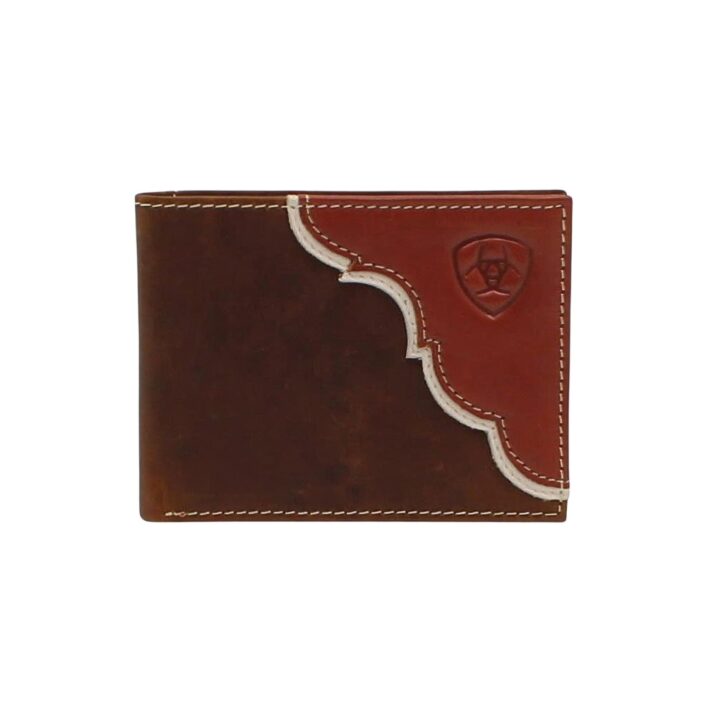 ARIAT Men's Embossed Shield Logo Bifold Wallet