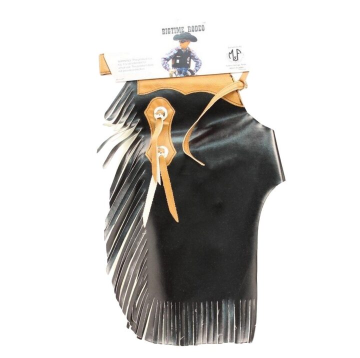 M & F Western Boys' Bigtime Rodeo Chaps Black Medium