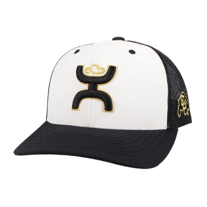 HOOEY Men's University of Colorado Officially Licensed Collegiate Adjustable Snapback Hat White/Black