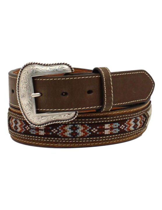M & F Western Men's And Nocona Southwestern Belt Brown 46
