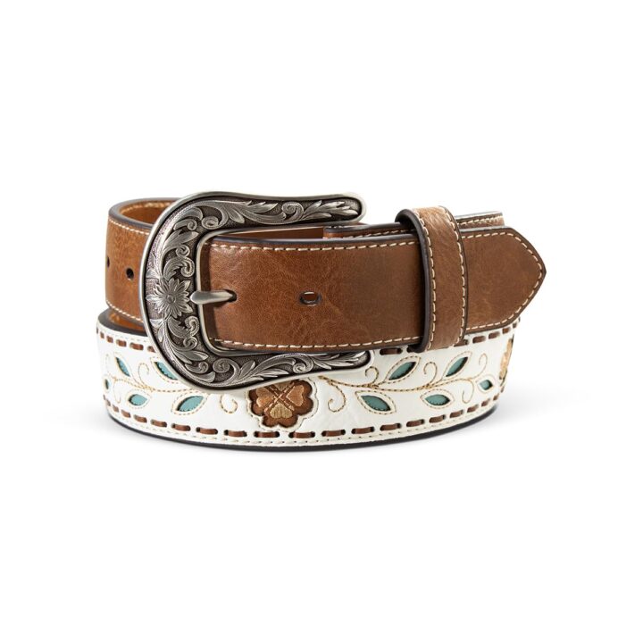 ARIAT Women's Filigree Flower and Leaf Embroidered Belt
