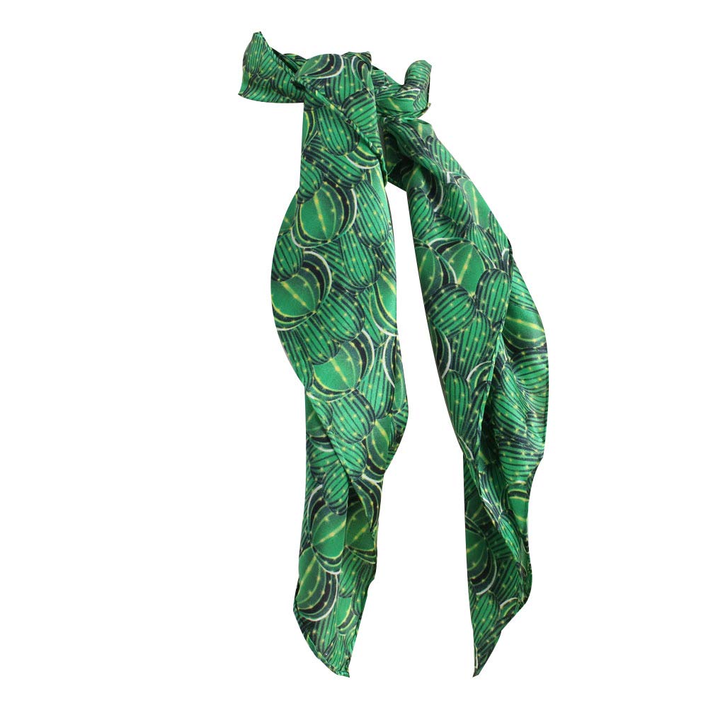 M&F Western Products Unisex Cactus Floral Silk Wild Rag Scarf 32x32 - Green Cactus Camo, One Size