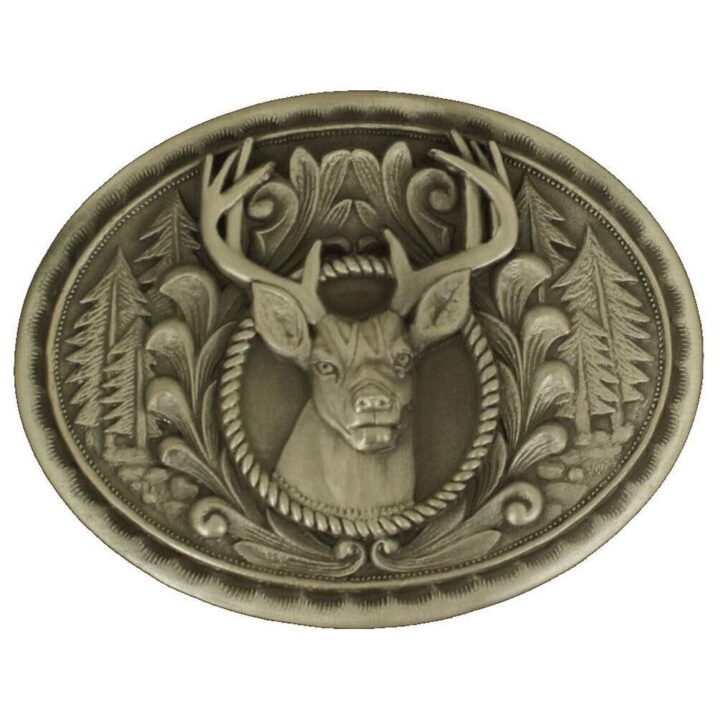 Nocona Mens Oval Smooth Edge Buck Buckle