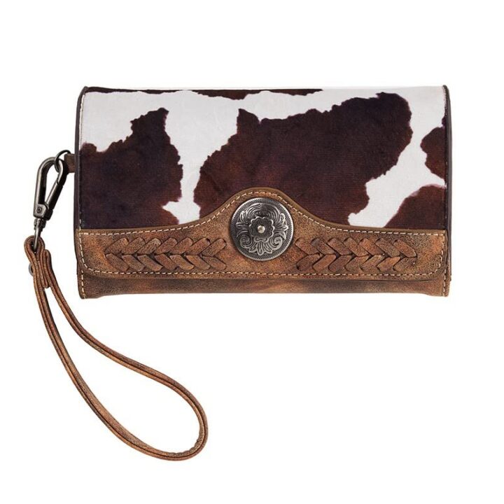 Nocona Jessi Ray Style Clutch w/Removable Leather Wrist Strap, Brown