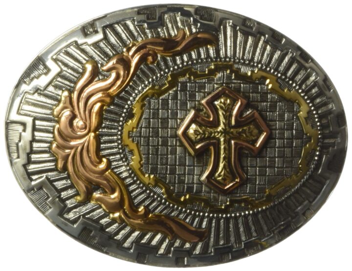 Nocona Men's Crumrine Side Cross Oval Buckle, multi/color, One Size