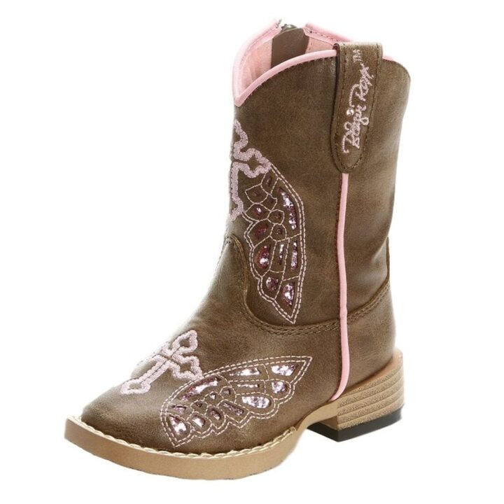 Blazin Roxx Toddler-Girls' ' Gracie Wing Cross Inlay Boot Brown 8