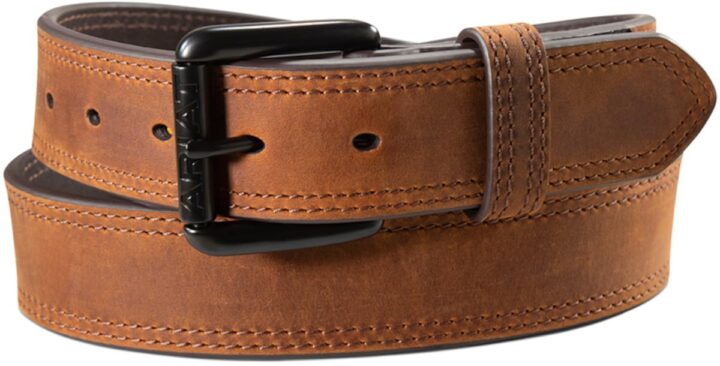 ARIAT Mens Work Leather Belt 1 1/2" Silicone Tabs Brown A1701402