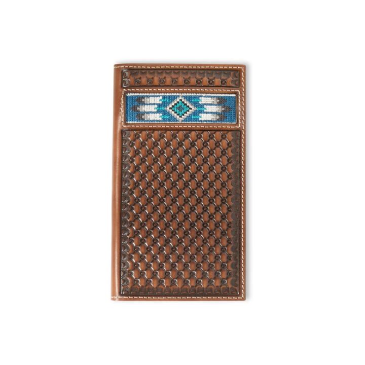 ARIAT Rodeo Southwest Inlay Wallet, Brown