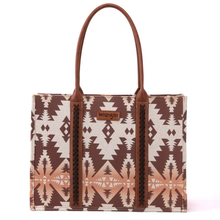 Wrangler Tote Bag for Women Western Shoulder Purses Boho Aztec Satchel Hobo Handbags WG2203-8119LCF