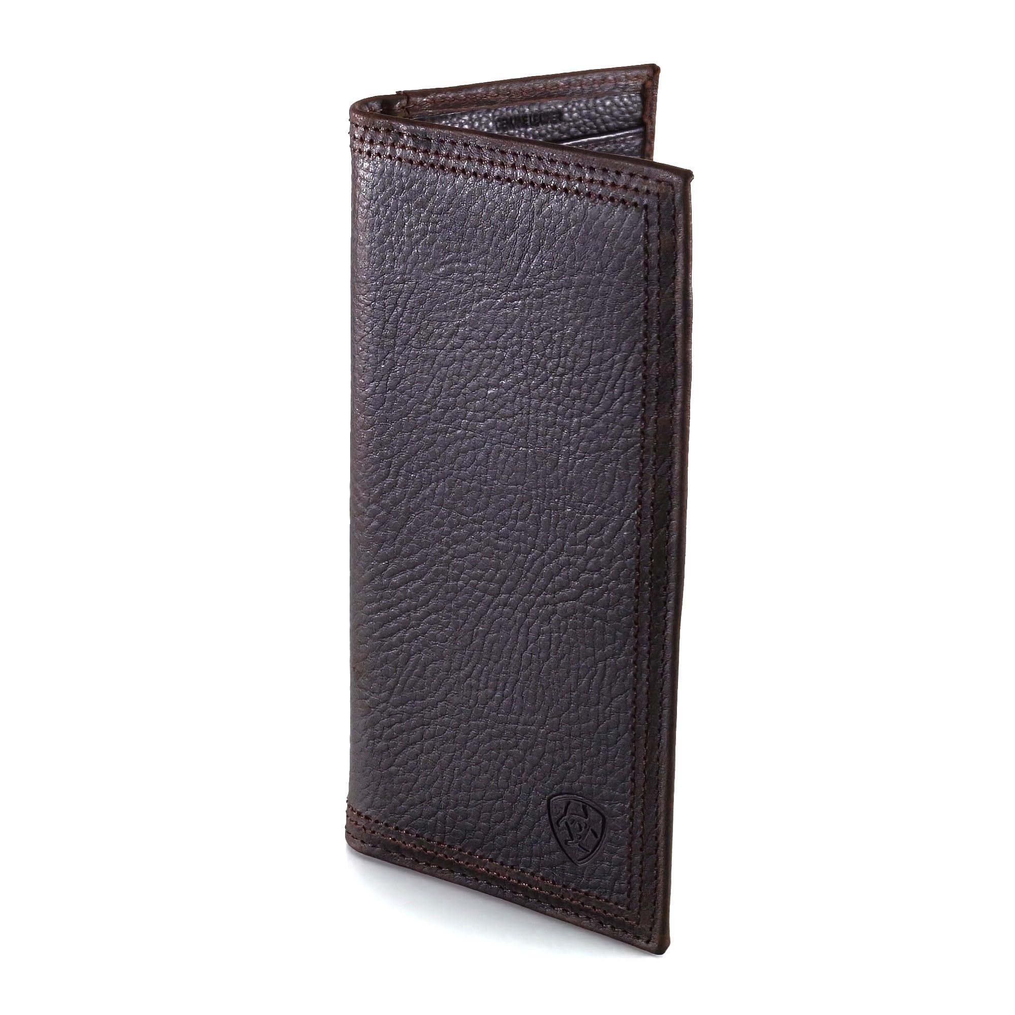 ARIAT Men's Rowdy Rodeo Triple Stitch Wallet, Brown, One Size