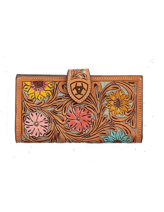 ARIAT Women's Sunflower Daisy Design Wallet, Multi Colored, One Size