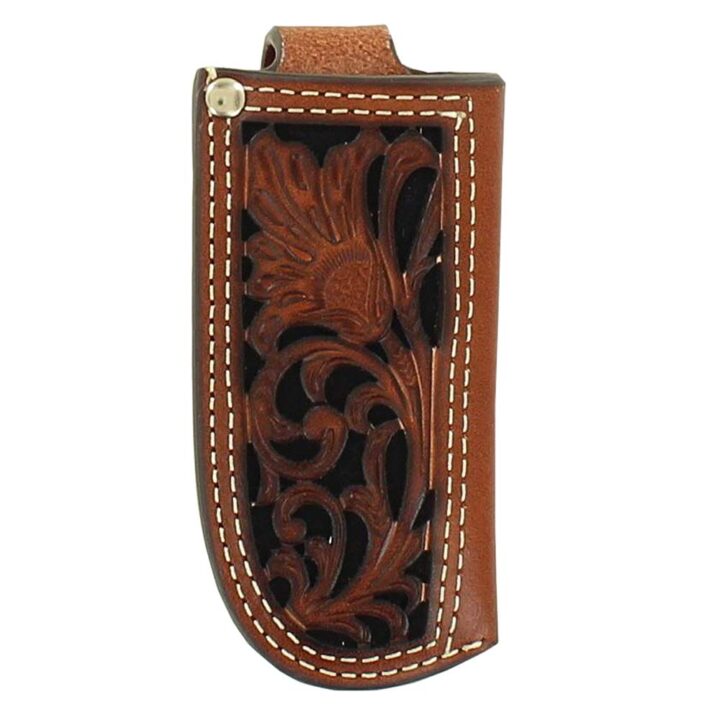 Nocona Pierced Leather Pocket Knife Sheath