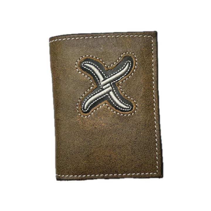Twisted X Western Fashion Men's Wallet w Gold Embroidered X