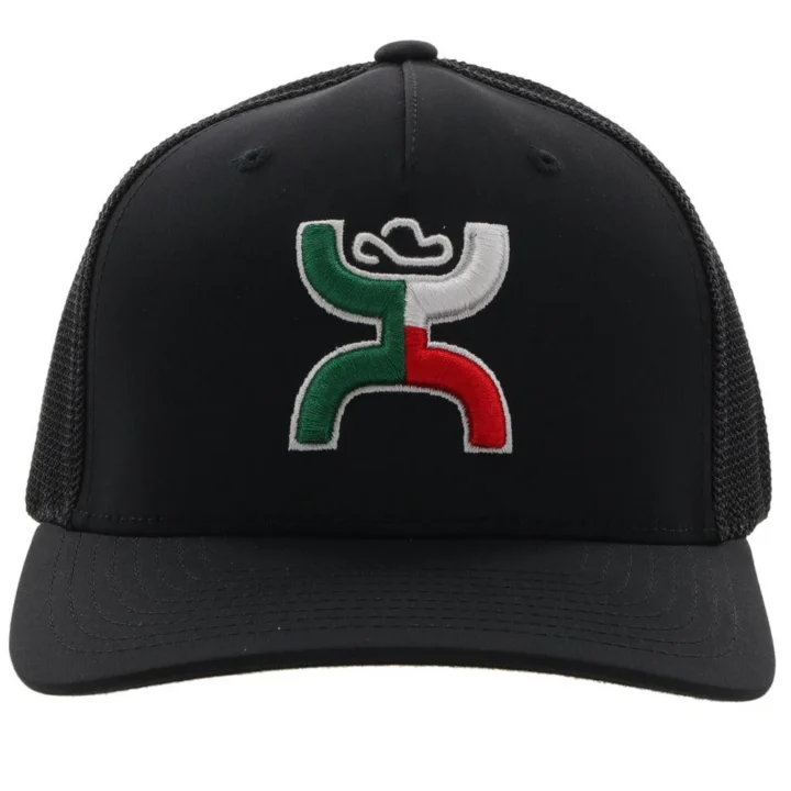 Hooey "Boquillas" Black 5-Panel Flexfit Cap with Red / White / Green Hooey Logo - alternate view 1